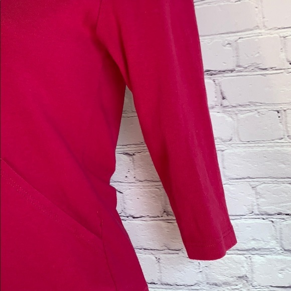 The Limited Hooded Shirt size XS 3/4” sleeves Barbie Pink V neck 100% Cotton - Picture 8 of 8